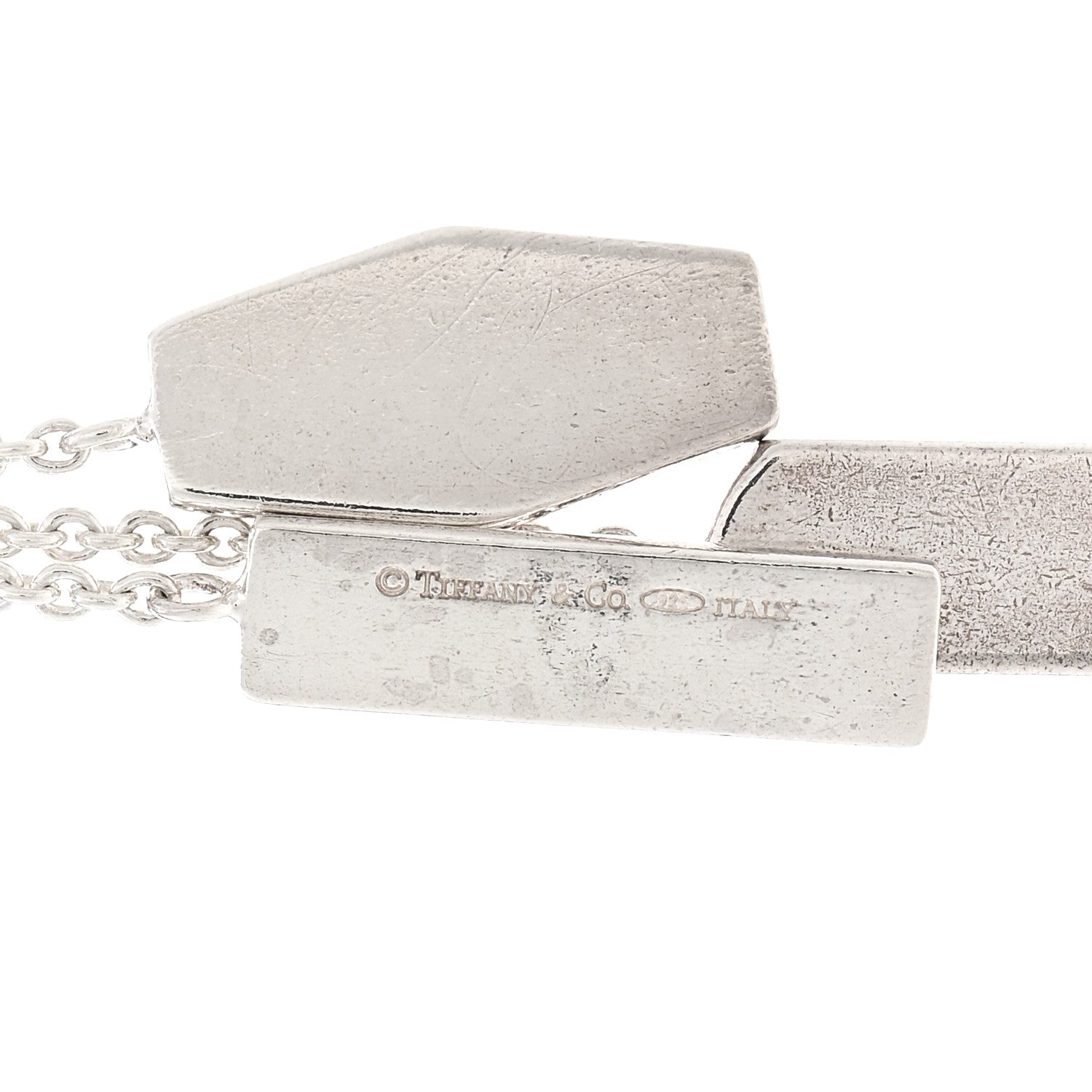 Tiffany Sterling Silver 1837 Triple Tag Lariat Necklace 4 of 4