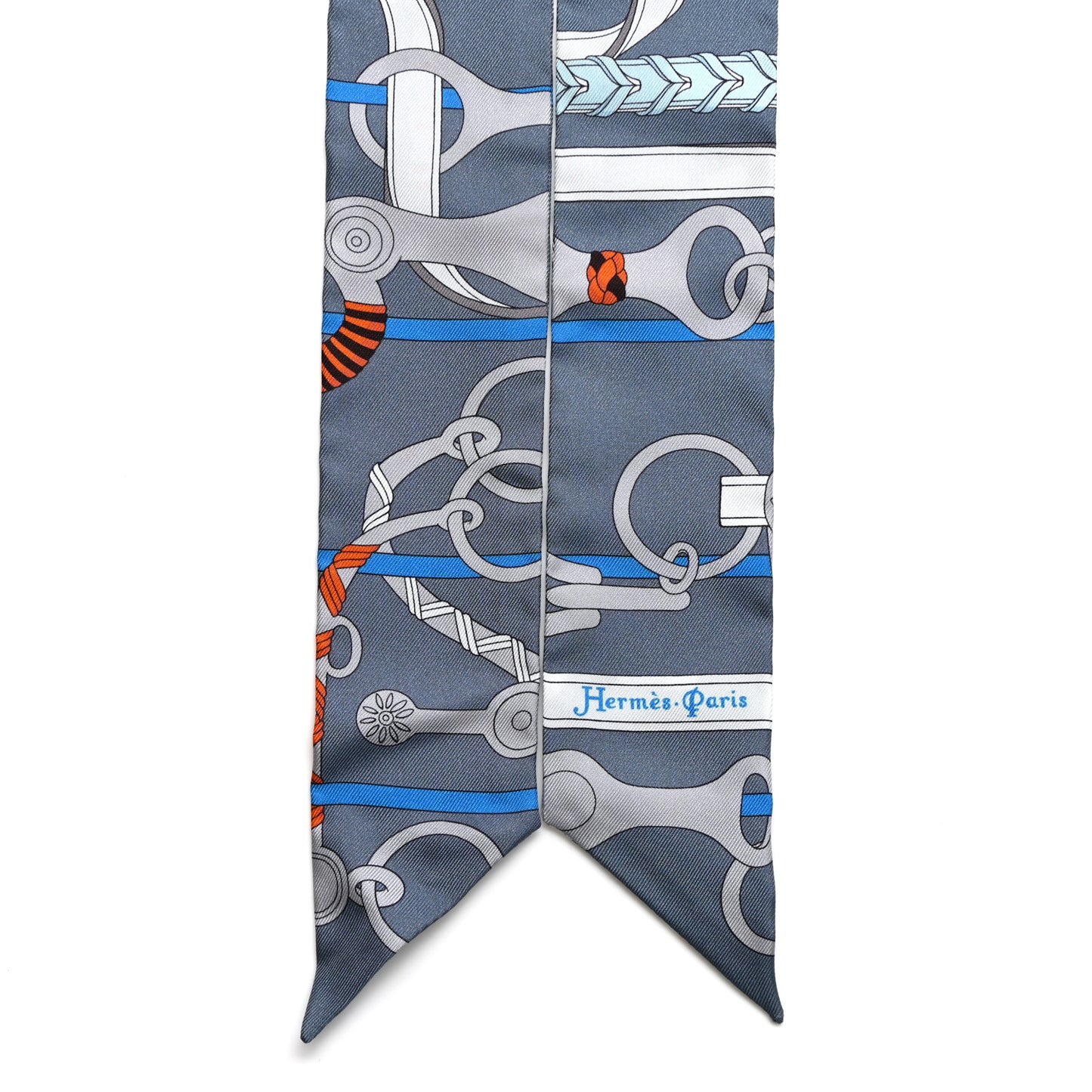 Silk Panoplie Equestre Twilly Gris Ciel Orange