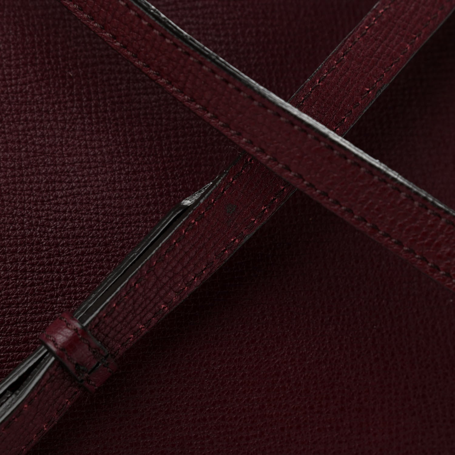Burberry Grainy Calfskin House Check Medium Banner Tote Mahogany Red 10 of 10
