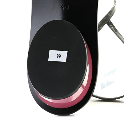 Chanel Patent CC Thong Sandals 40 Grey Pink 9 of 10