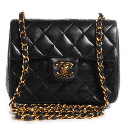 Chanel Lambskin Quilted Mini Square Flap Black 1 of 9