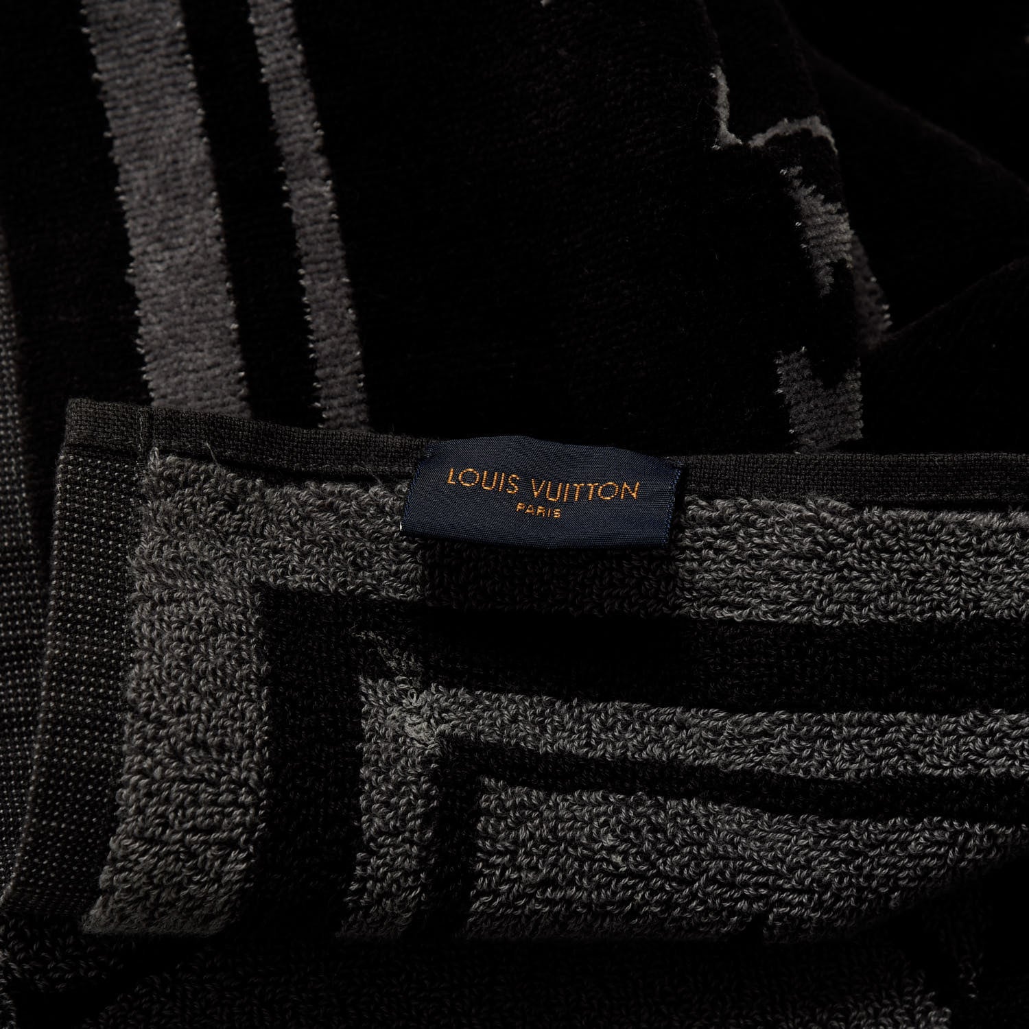 Louis Vuitton Cotton Monogram Eclipse Beach Towel Black 4 of 4