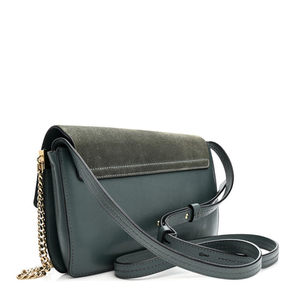 Chloe Suede Calfskin Small Faye Shoulder Bag Cloudy Blue 3 of 14