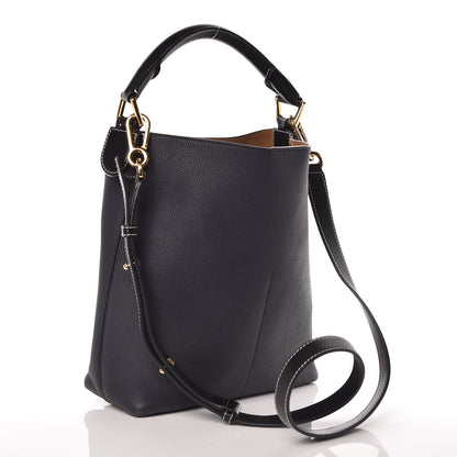 Loewe Calfskin V Bucket Bag Midnight Blue Black 3 of 9
