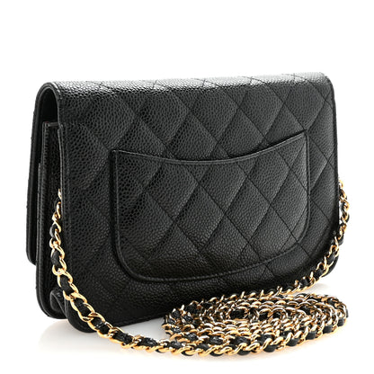 Chanel Caviar Quilted Wallet on Chain WOC Black 2 of 10