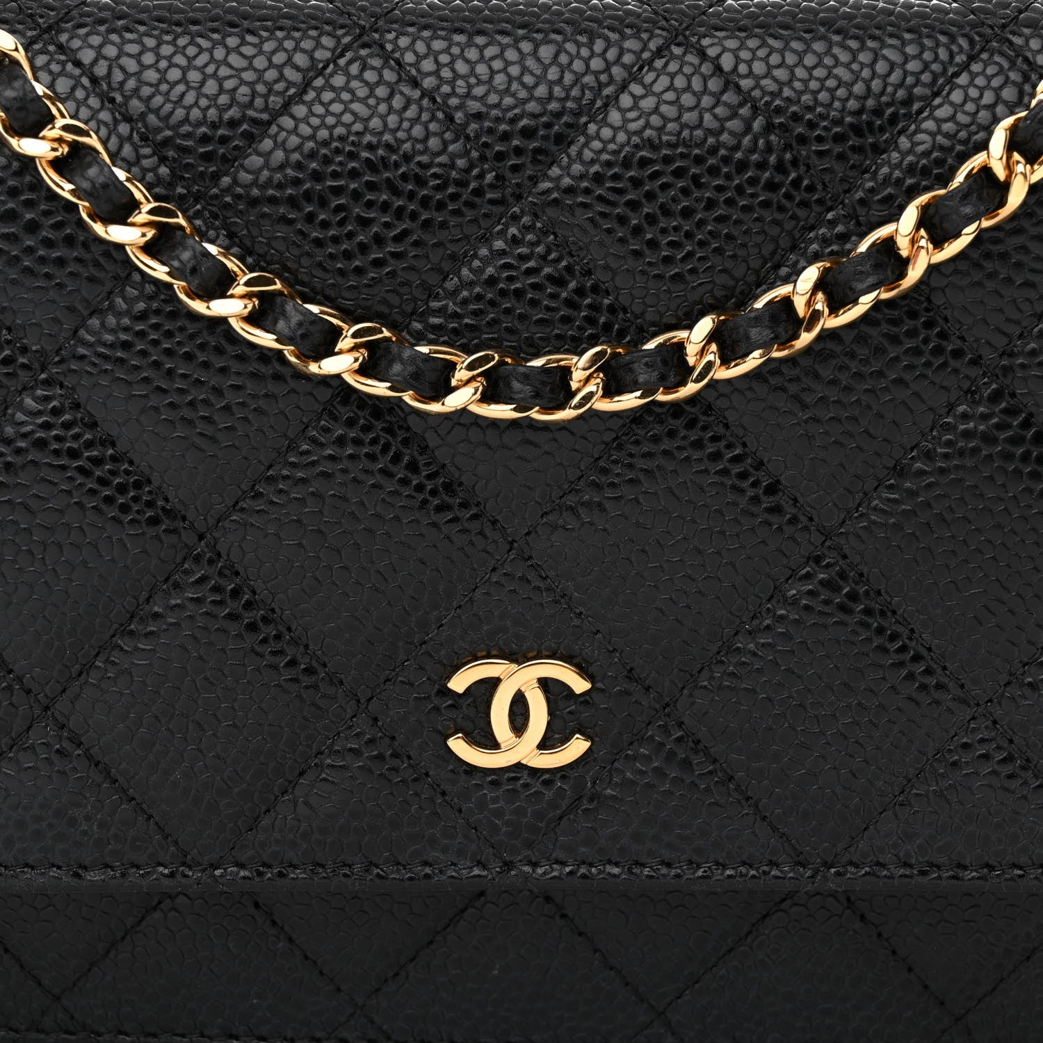 Chanel Caviar Quilted Wallet on Chain WOC Black 9 of 11
