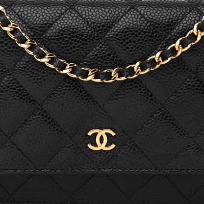 Chanel Caviar Quilted Wallet on Chain WOC Black 9 of 11