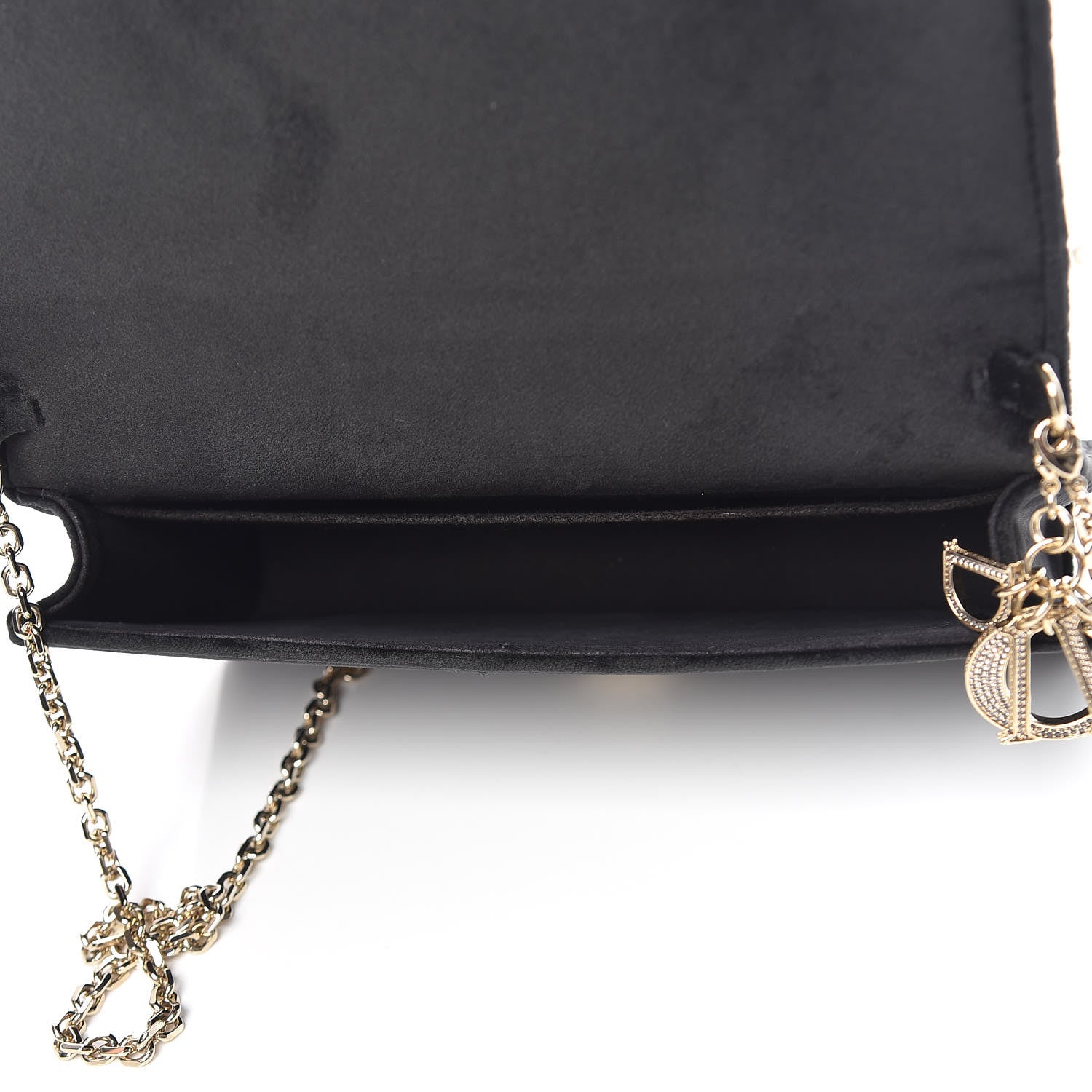 Christian Dior Velvet Cannage Lady Dior Convertible Clutch Black 5 of 12