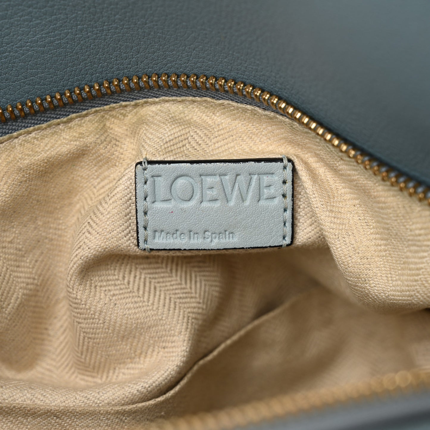 Calfskin Medium Puzzle Bag Aqua Light Blue Stone Blue