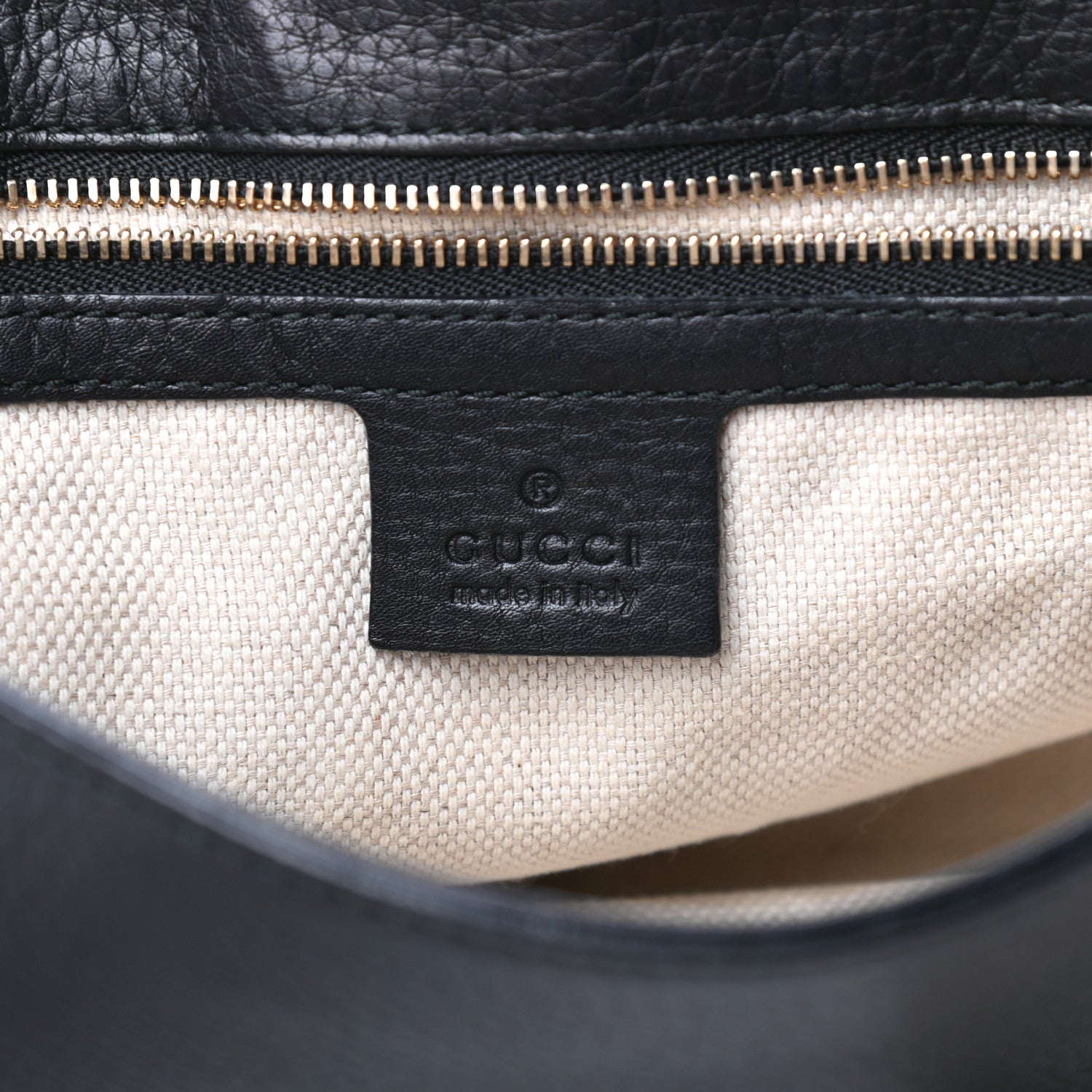 Gucci Pebbled Calfskin Medium Soho Flap Crossbody Black 6 of 9