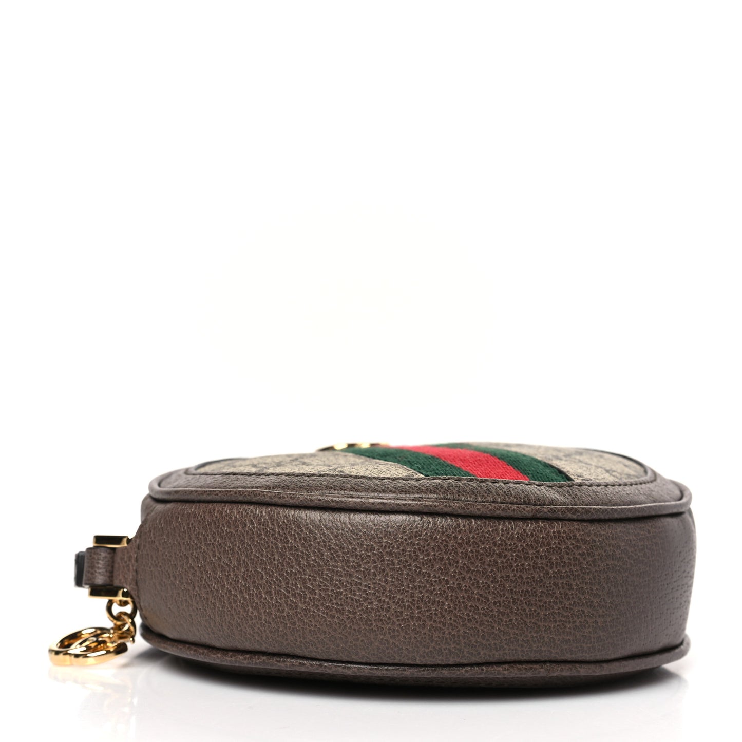 GG Supreme Monogram Web Ophidia Circle Wristlet Beige New Acero