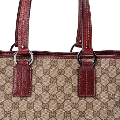 Gucci Monogram Medium Tote Red 13 of 13