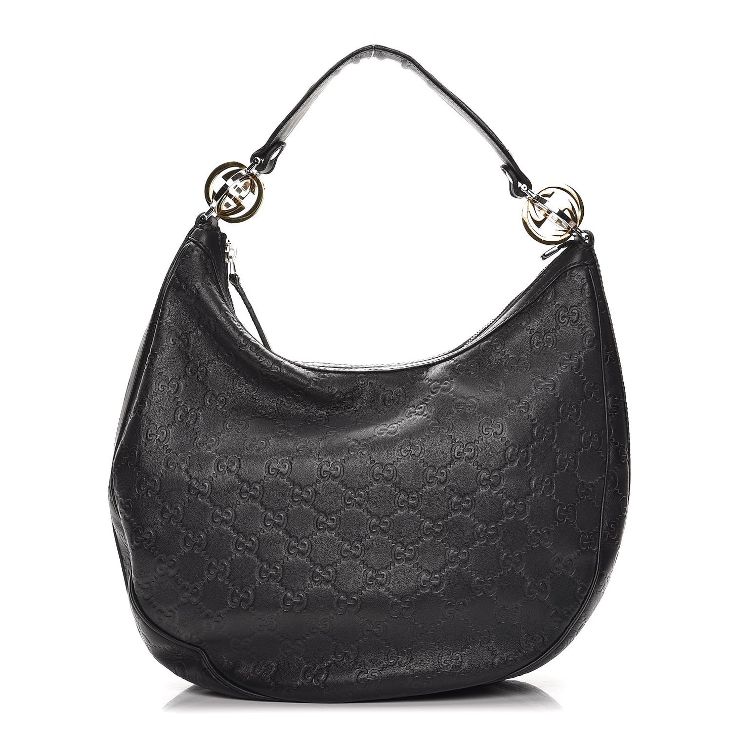 Guccissima Medium GG Twins Hobo Black