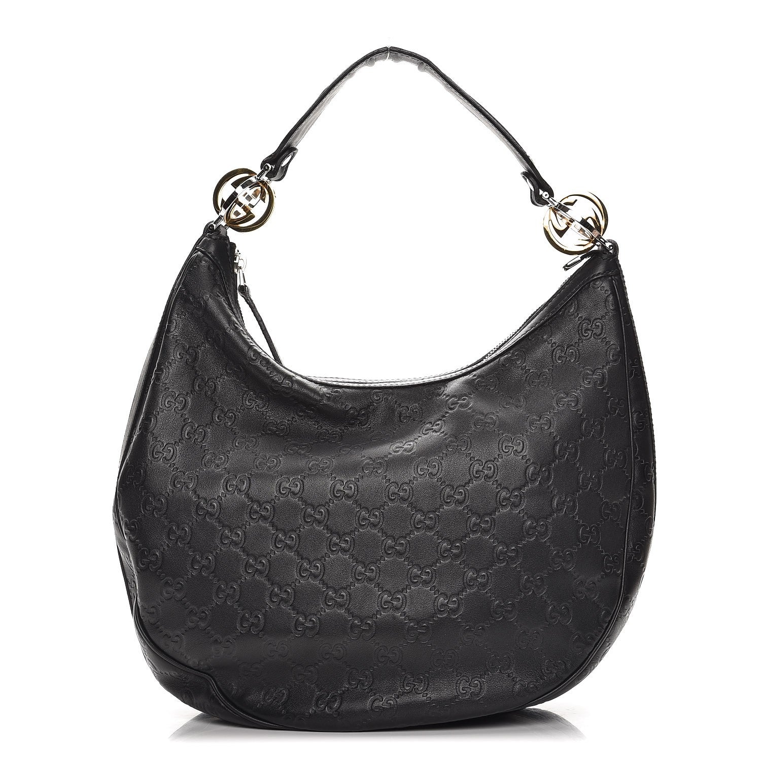 Gucci Guccissima Medium GG Twins Hobo Black 1 of 10