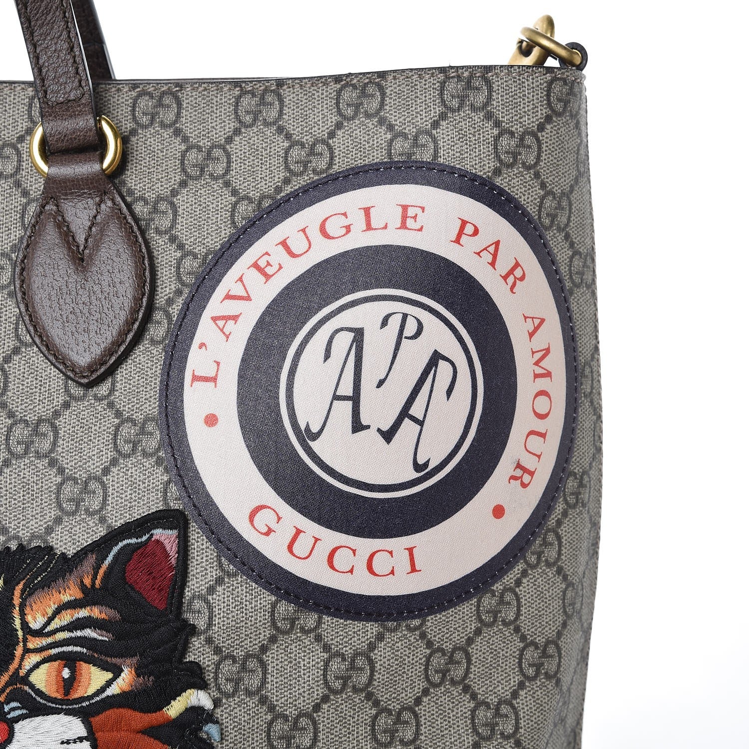 Gucci Soft GG Supreme Monogram Courrier Medium Crossbody Tote Beige New Acero 13 of 13