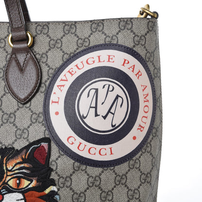 Gucci Soft GG Supreme Monogram Courrier Medium Crossbody Tote Beige New Acero 13 of 13