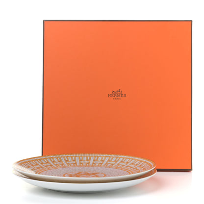 Hermes Porcelain Mosaique au 24 Dessert Plate Set of 2 7 of 7