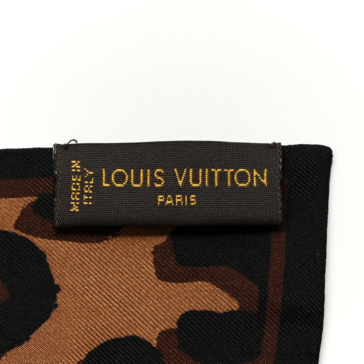 Louis Vuitton Silk Leopard Bandeau Scarf Marron 4 of 4