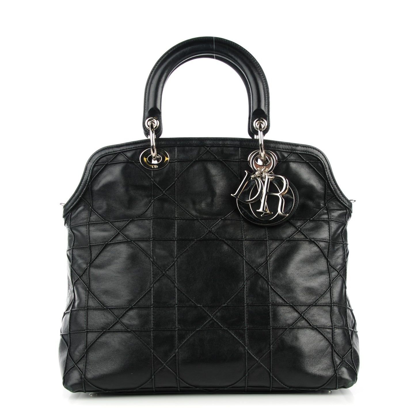 Lambskin Cannage Medium Granville Tote Black