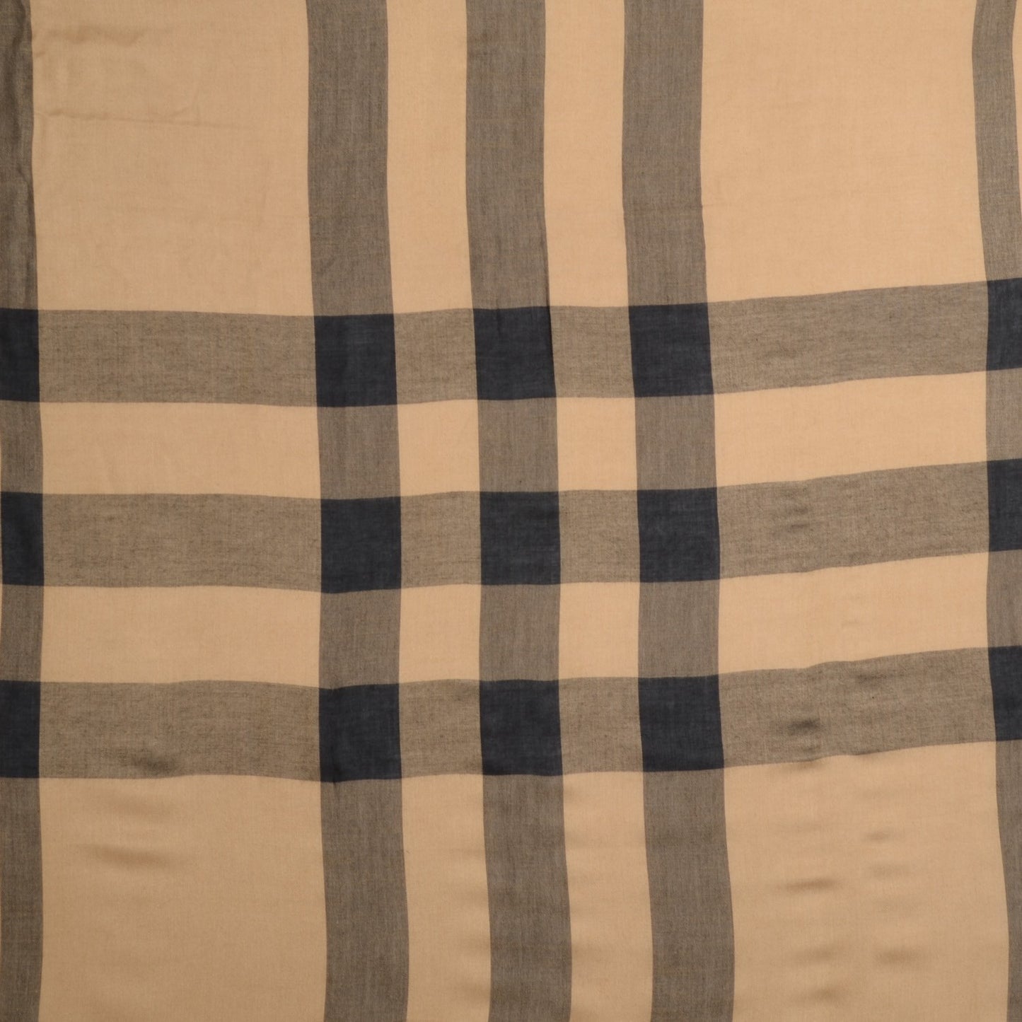 Cashmere House Check Lightweight Scarf Camel