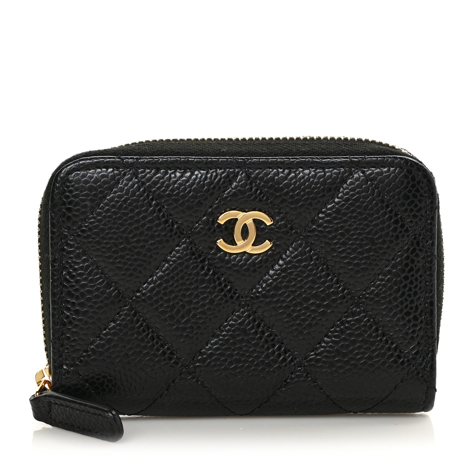 Chanel Caviar Quilted Zip Coin Purse Black 1 of 7