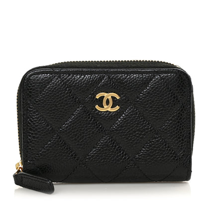 Chanel Caviar Quilted Zip Coin Purse Black 1 of 7