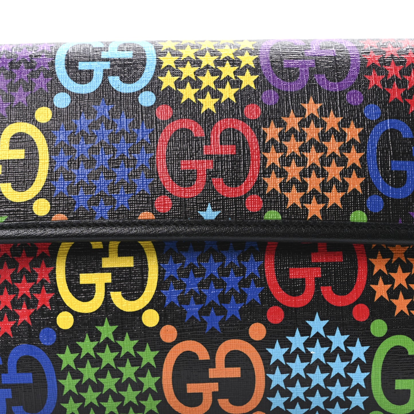 GG Supreme Monogram Psychedelic Slim Belt Bag Black