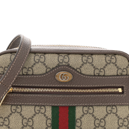 Gucci GG Supreme Monogram Web Mini Ophidia Shoulder Bag Brown 8 of 10