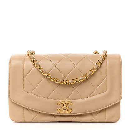 Chanel Lambskin Quilted Small Single Flap Beige 1 of 14