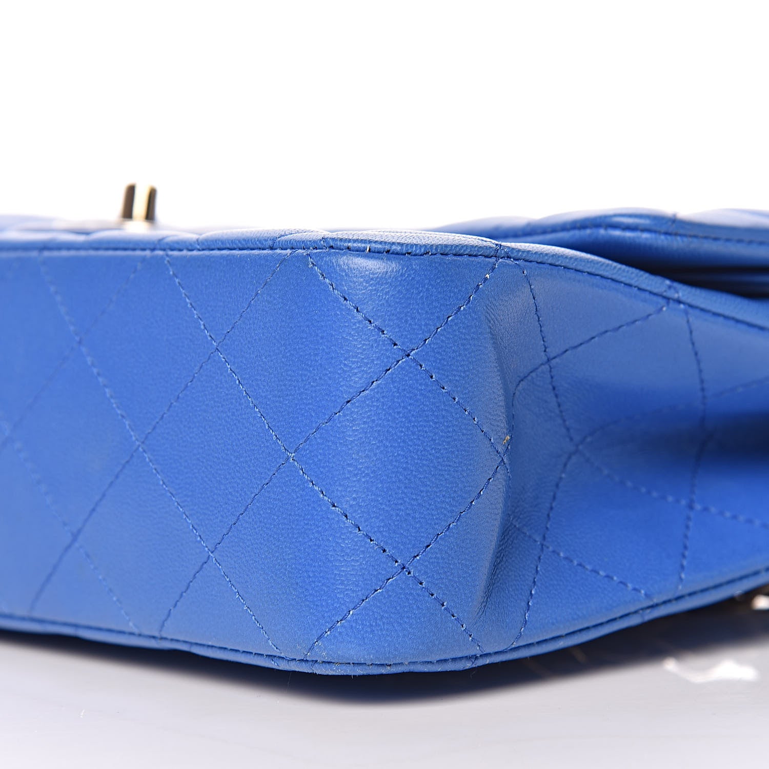 Chanel Lambskin Quilted Medium Double Flap Blue 17 of 18
