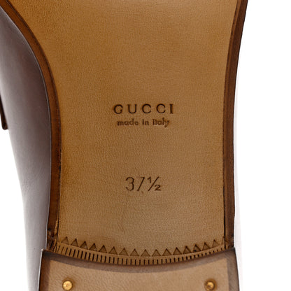 Gucci Calfskin Web Interlocking G Tassel Loafers 37.5 Indian Ebony 8 of 9