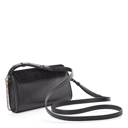 Chloe Suede Calfskin Mini Faye Shoulder Bag Black 3 of 10