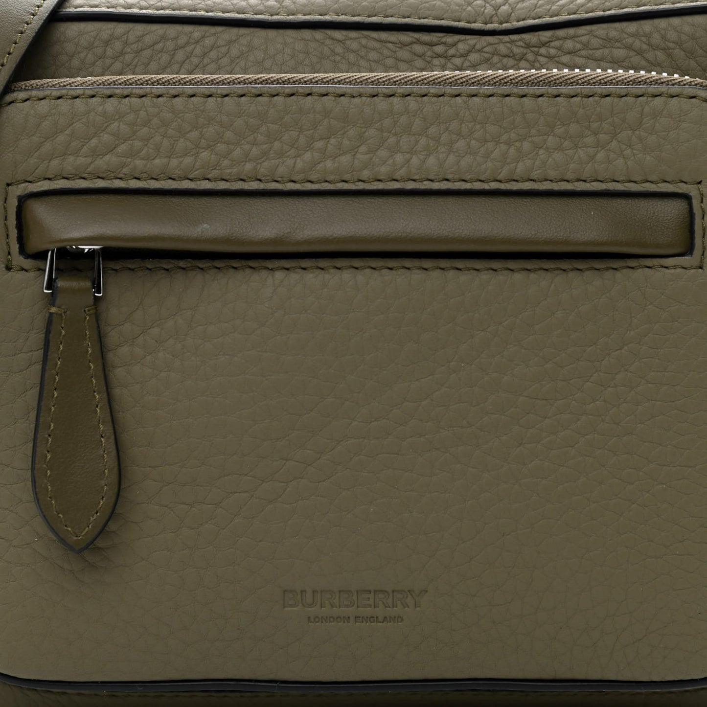 Grained Calfskin Olympia Crossbody Bag Dark Khaki Green
