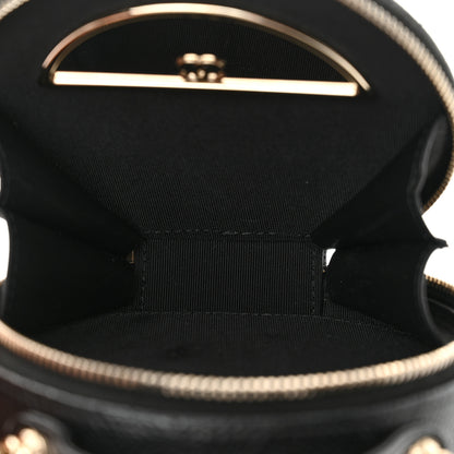 Chanel Caviar Quilted Round Handle With Care Vanity With Chain Black 5 of 13