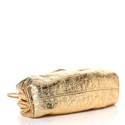 Bottega Veneta Metallic Crinkled Lambskin The Mini Pouch Oro 4 of 12