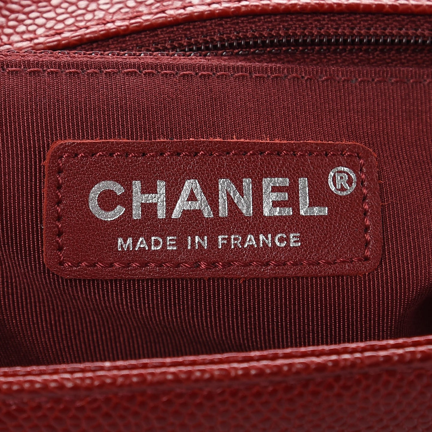 Caviar Quilted New Medium Boy Flap Dark Red