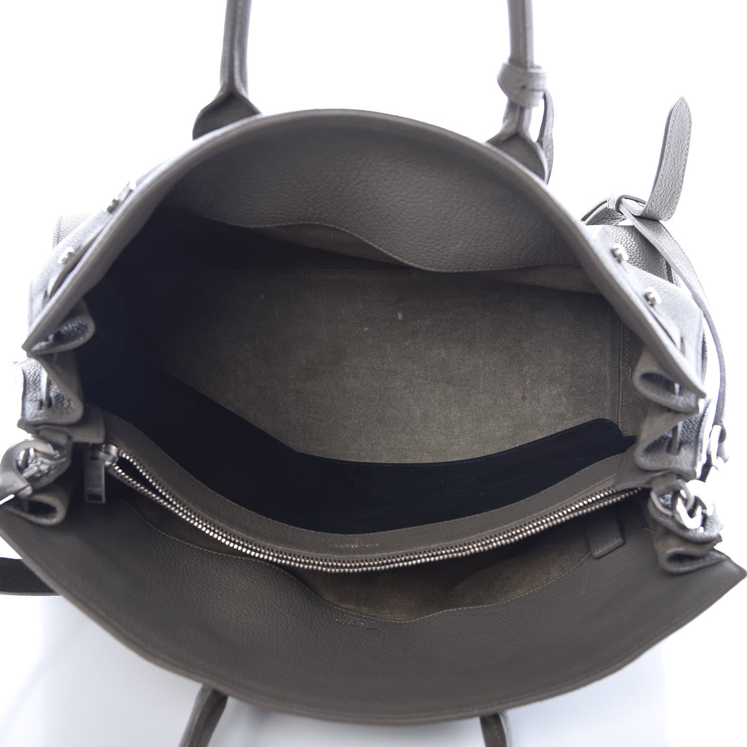 Saint Laurent Grained Calfskin Medium Supple Sac De Jour Kaki Militaire 5 of 16