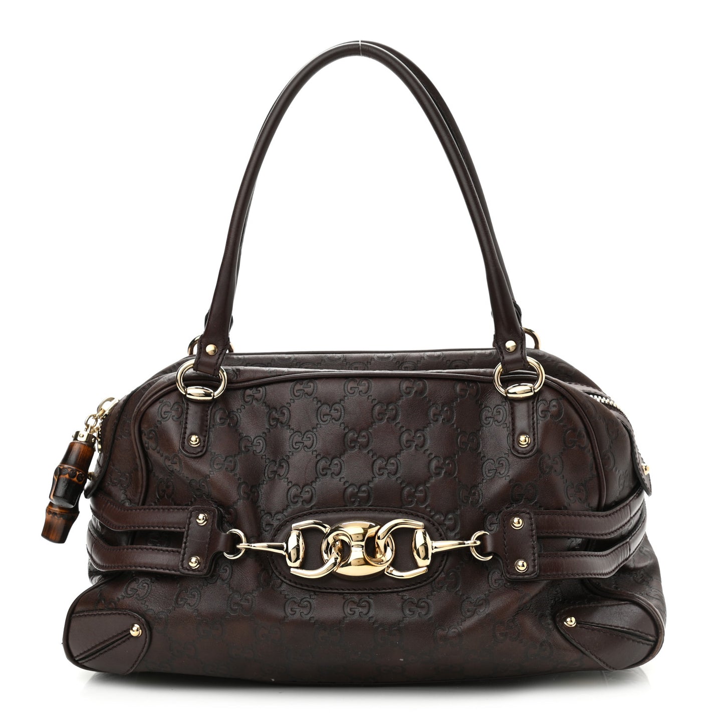 Guccissima Large Wave Boston Dark Brown