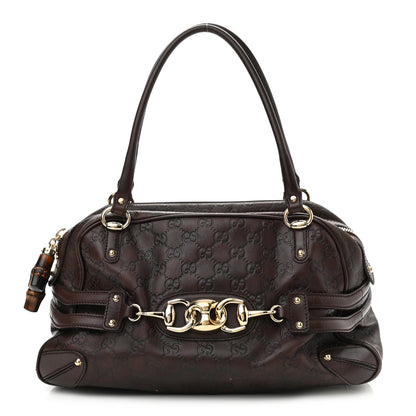 Gucci Guccissima Large Wave Boston Dark Brown 1 of 12
