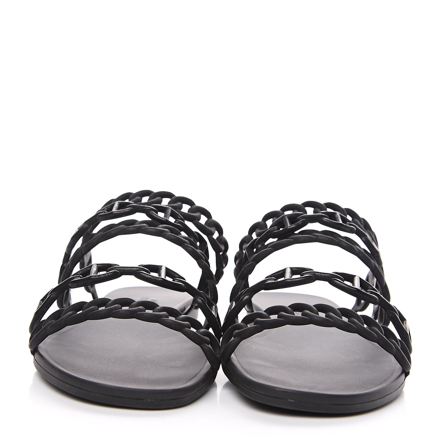 Rubber Chaine d'Ancre Nude Sandals 37 Black