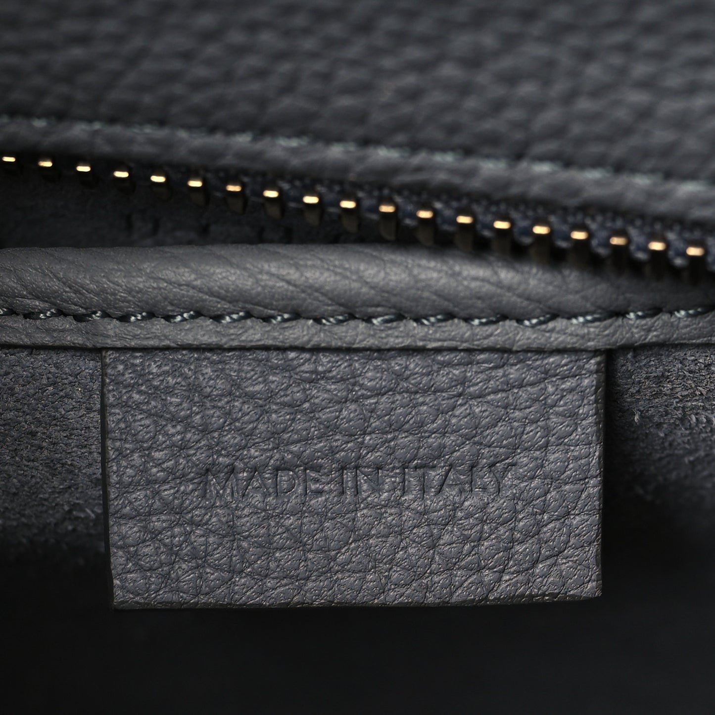 Drummed Calfskin Nano Luggage Kohl