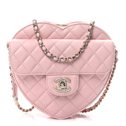Chanel Lambskin Quilted Large CC In Love Heart Bag Light Pink 1 of 10