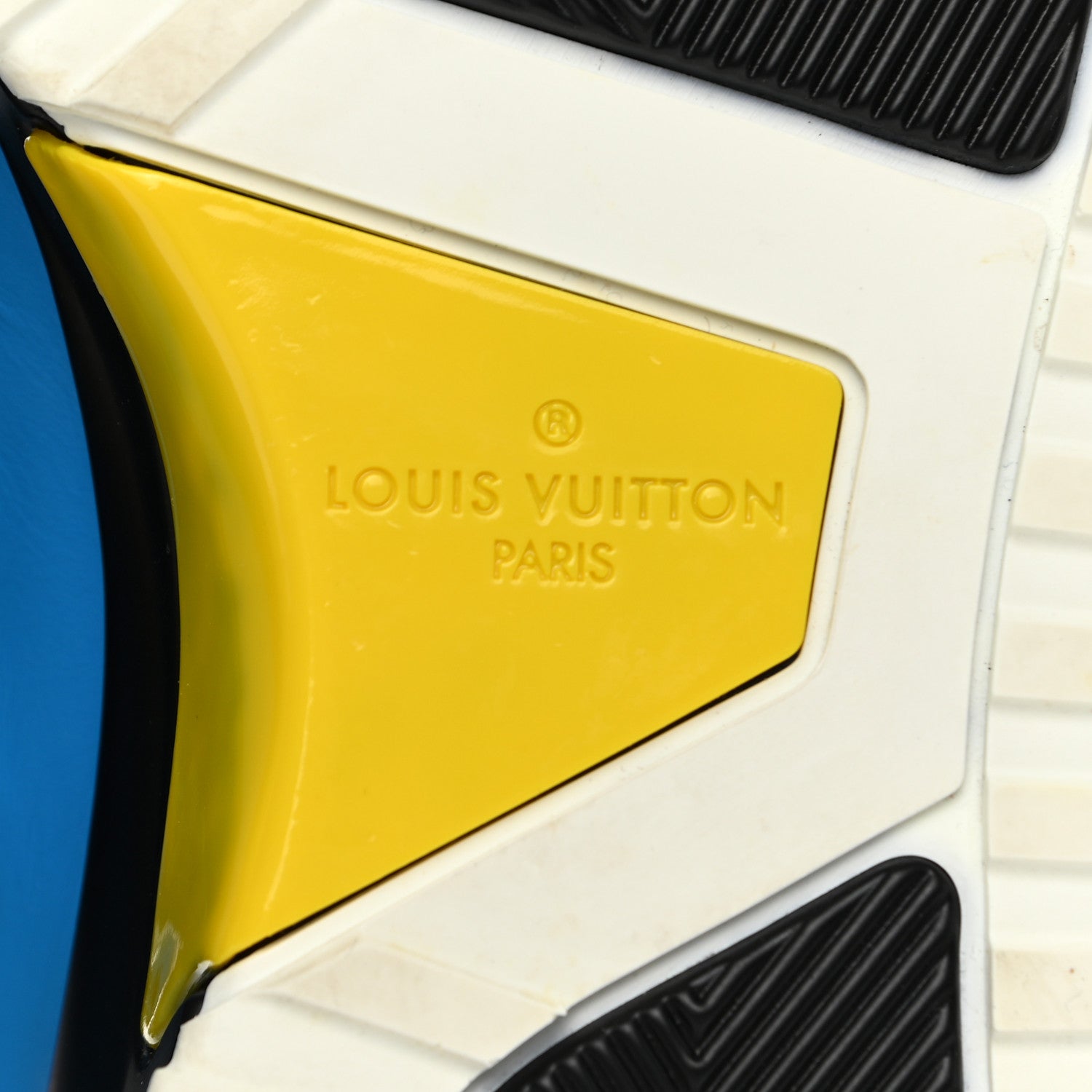 Louis Vuitton Calfskin Mens Zig Zag Sneakers 7 Black Blue 9 of 10