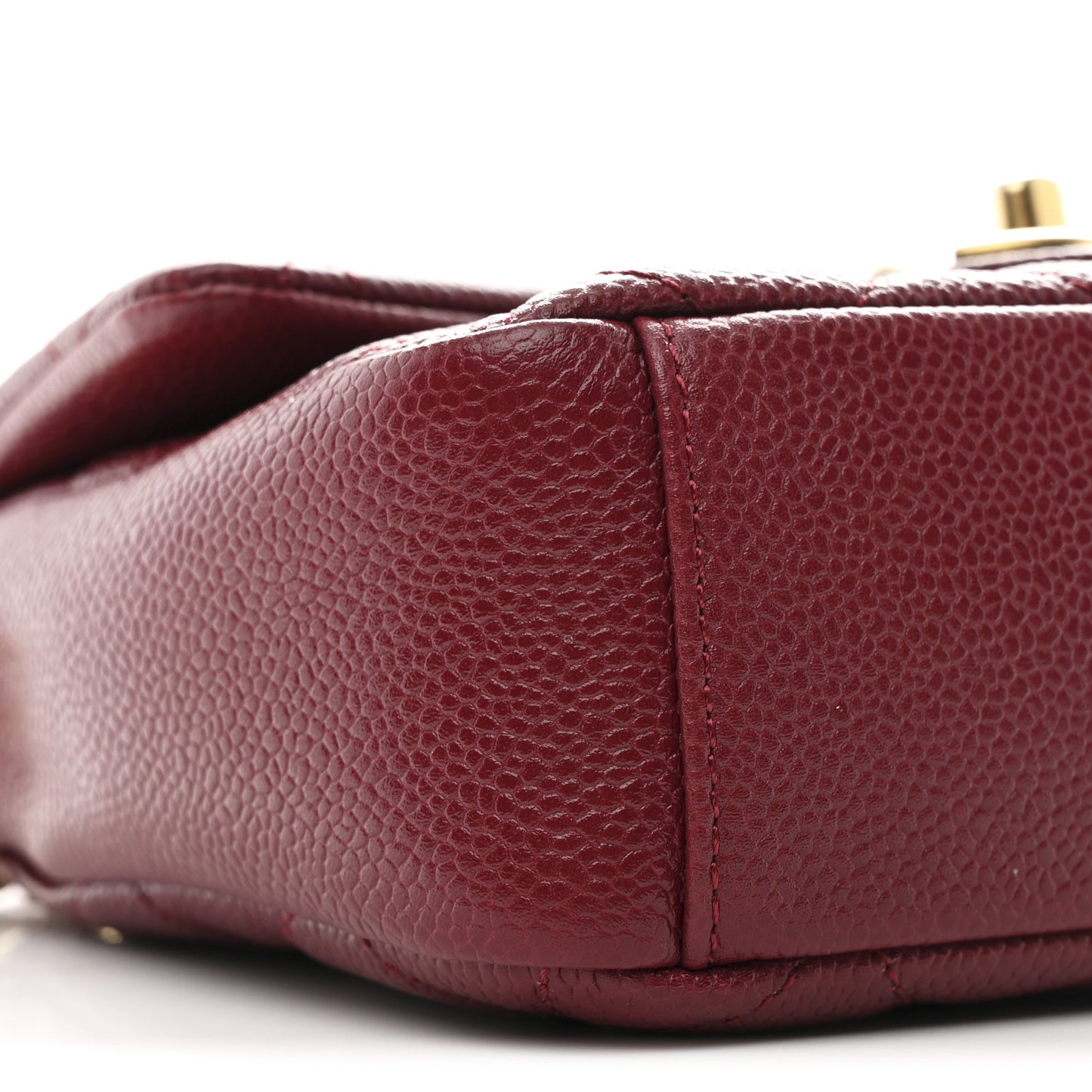 Caviar Quilted Mini Chain Soul Flap Burgundy