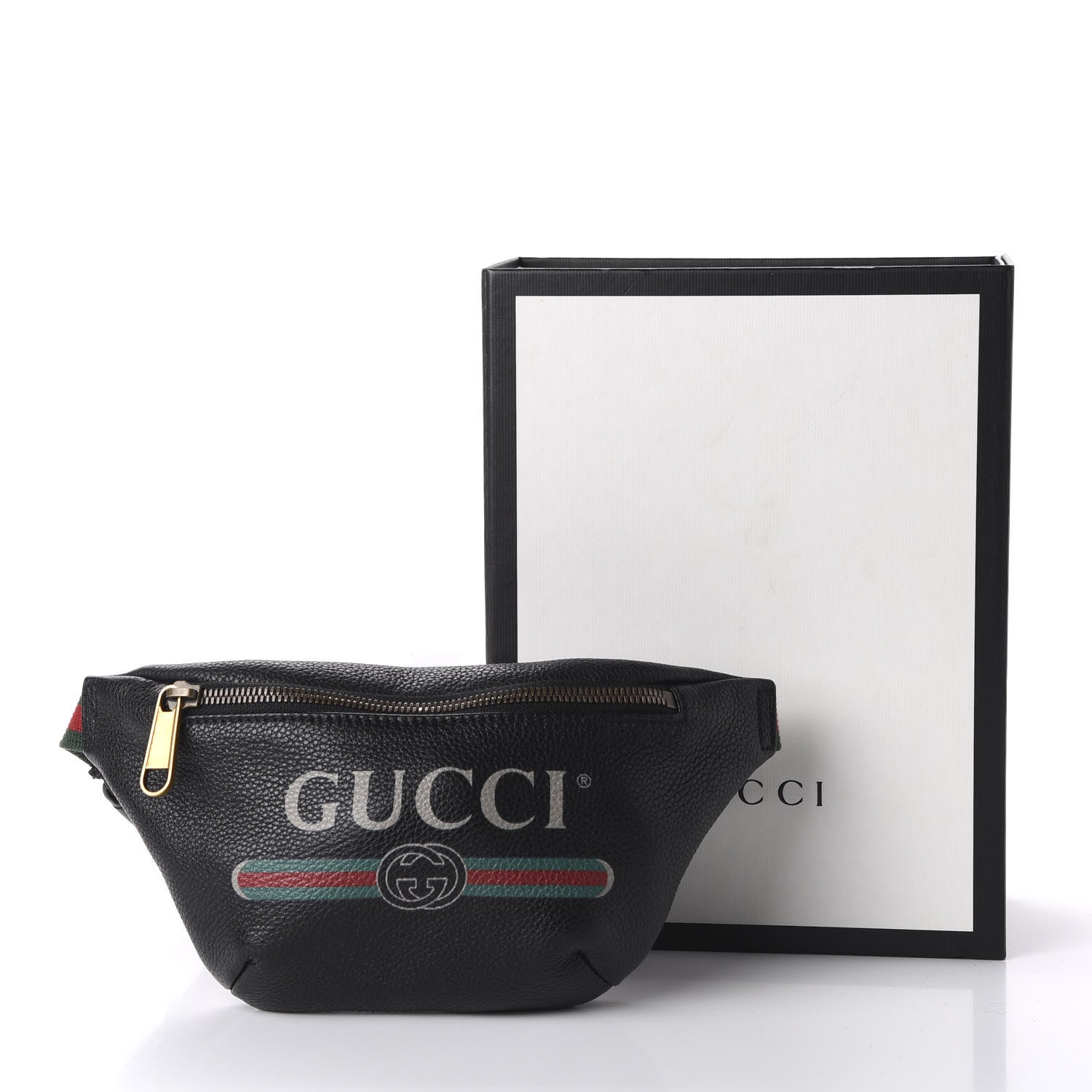 Gucci Grained Calfskin Small Logo Belt Bag Black 11 of 11