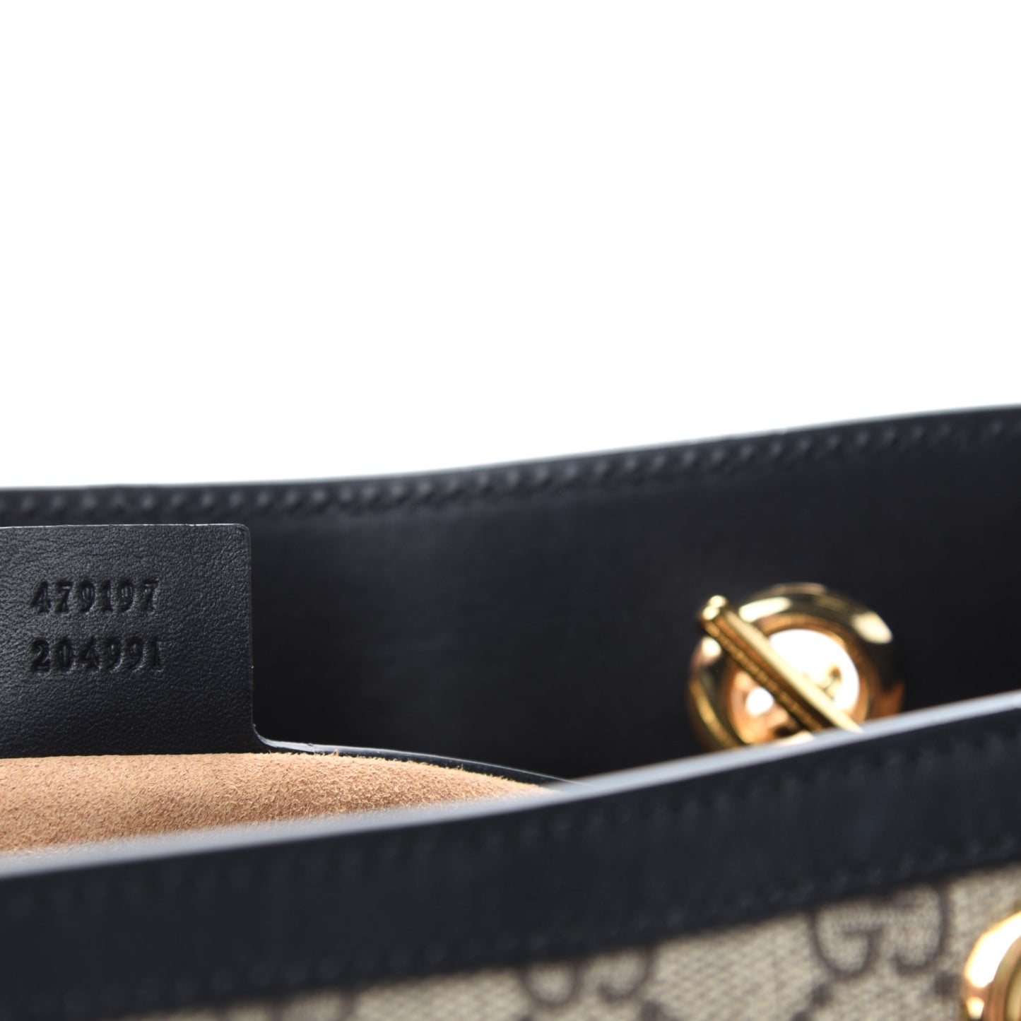 GG Supreme Monogram Medium Padlock Tote Black