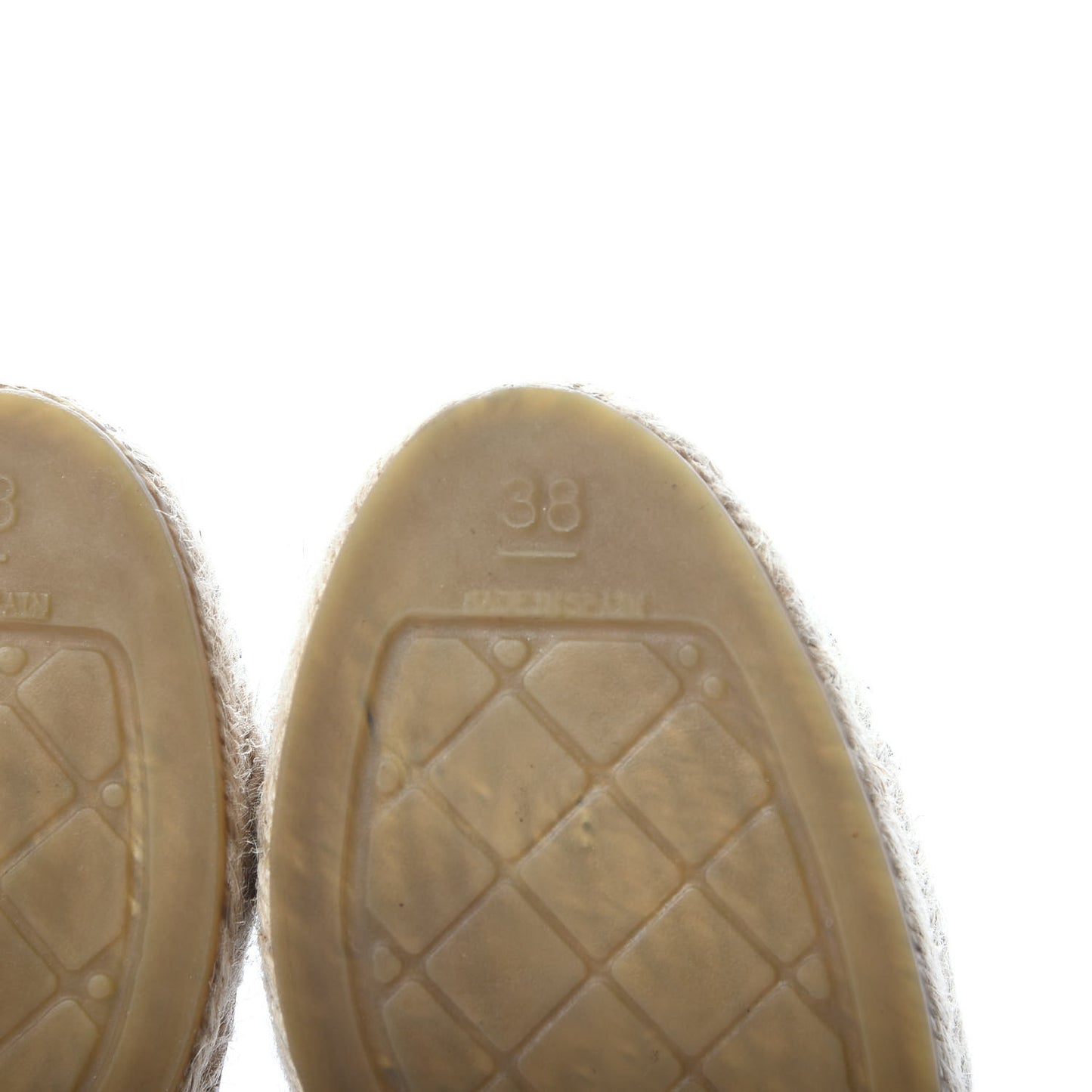 Lambskin CC Espadrilles 38 Beige Black