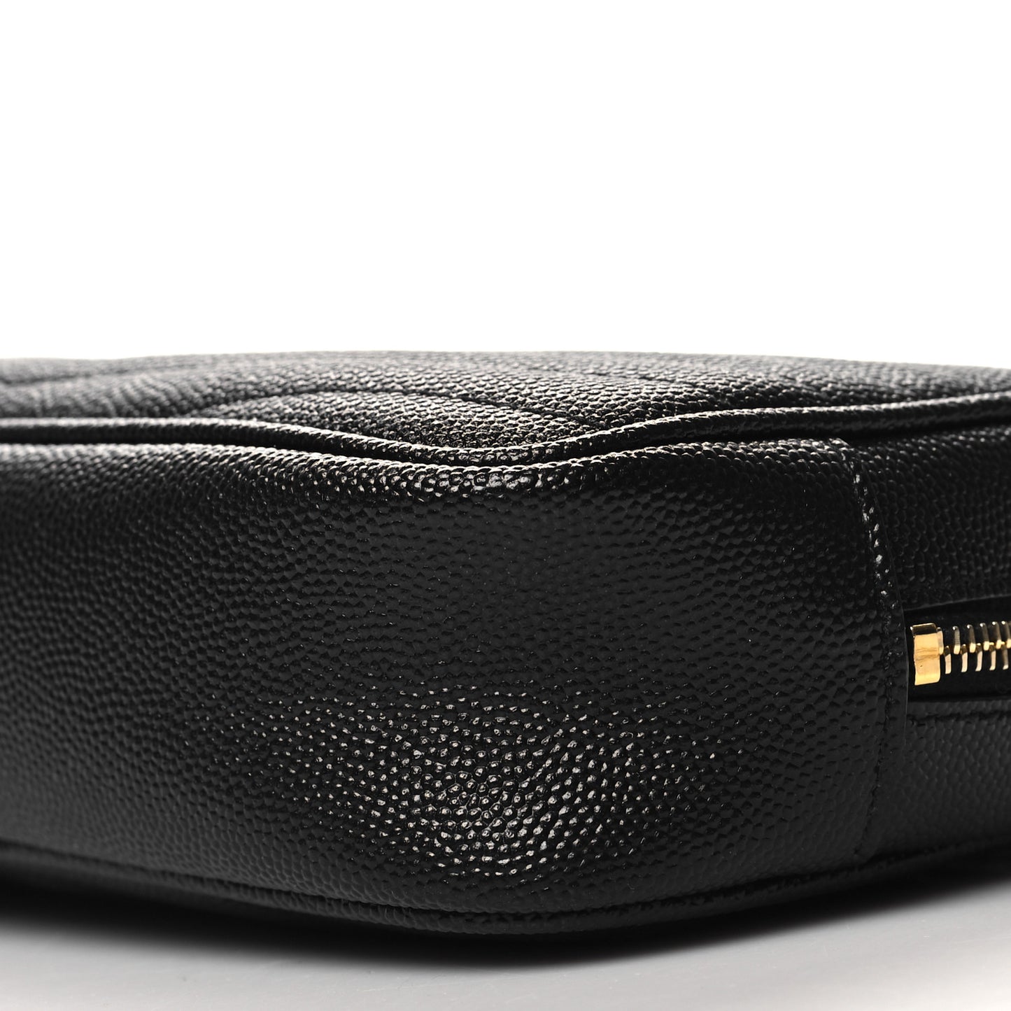 SAINT LAURENT Grain De Poudre Matelasse Monogram Mini Lou Camera Bag Black