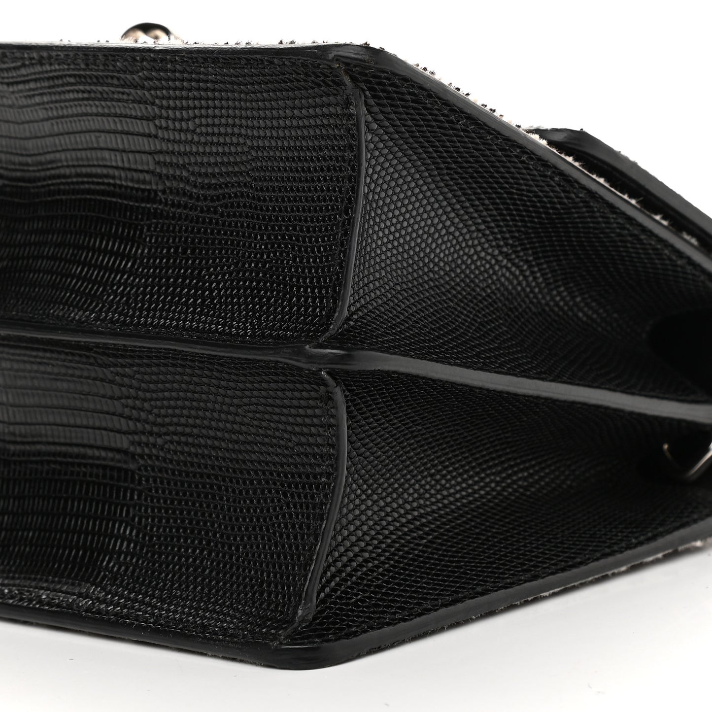 Chevron Rosalia Shoulder Bag Black White