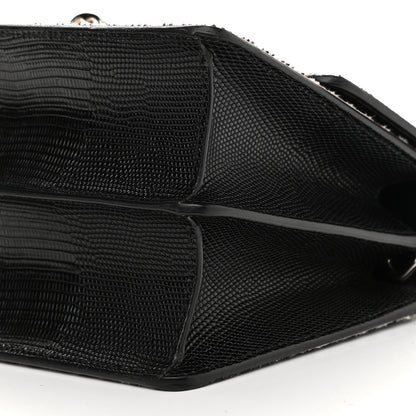 Dolce & Gabbana Chevron Rosalia Shoulder Bag Black White 7 of 9